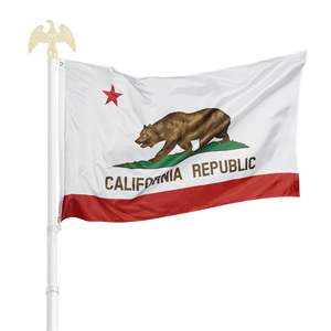Drapeau de l'État de Californie 3x5 pieds en polyester, accessoire de décoration, style à suspendre, imprimé en sérigraphie pour activités promotionnelles - Product Image 4