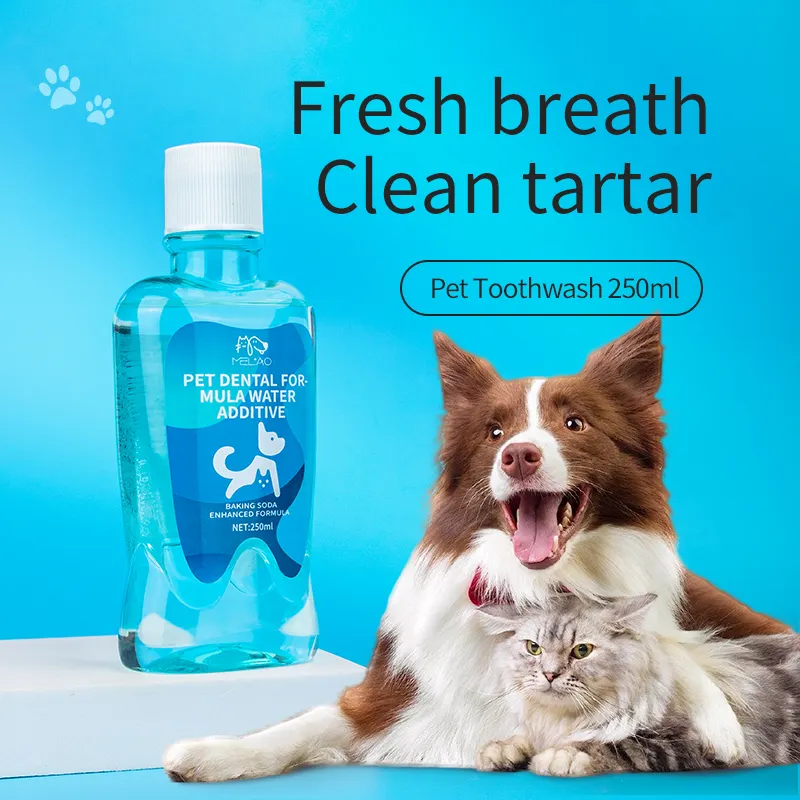 כלב נשימה מטהר נוסחת שיניים לחיות מחמד מי פה ושיניים מנקה כלב מים תוסף לטיפול שיניים