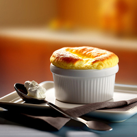 En stock – Ramekin en céramique blanc rayé de 6 oz pour soufflé, cupcakes, pâtisseries et puddings, idéal pour la cuisson au four, personnalisable avec logo