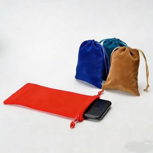 Pochette en velours personnalisée avec cordon de serrage pour bijoux, sac cadeau en velours personnalisé avec logo, sac en velours à cordon de serrage pour la vente en gros - Product Image 1