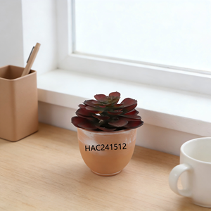 Suculenta Artificial <span class=keywords><strong>Echeveria</strong></span> en Maceta, Mini <span class=keywords><strong>Planta</strong></span> Suculenta Artificial, Pequeña Suculenta Artificial en Maceta Lista para Exhibir, Decoración para Hogar y Oficina - Product Image 2