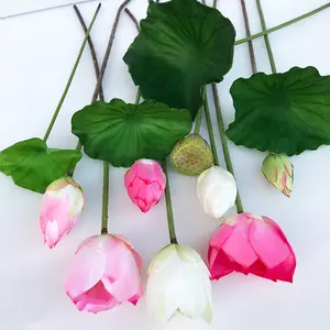 Pvc Home Decor Accessories wedding Decorative Flowers Lotus Bud Artificial Flower