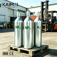 Cilindro de Gas Industrial UHP NF3 para Proceso de Grabado por Plasma CVD, 40L/50L, Alta Presión, Válvula DISS Especializada, Certificado DOT, Recargable