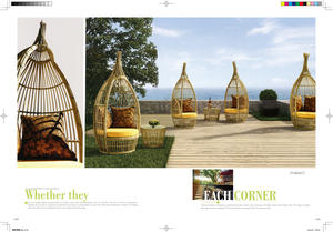 Super Outdoor furniture hanging basket bird <span class=keywords><strong>nest</strong></span> sedia in vimini letto da giardino sedia a dondolo altalena chaise lounge chair - Product Image 3