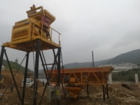 HZS25 25m3/saat Elektrikli Hazır Beton Üretim Hattı, Opsiyonel Skip Kovalı Elevatörlü, 2 veya 3 Hazneli Agrega Dozajlama Sistemli