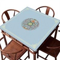 Tapis de table de mahjong à motif rétro tendance nationale, en boue de diatomée, résistant à l'usure et imperméable, pour salle de jeux