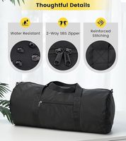 Sac de sport personnalisé pliable pour hommes et femmes, sac de voyage léger avec poche intérieure pour les voyages et les sports
