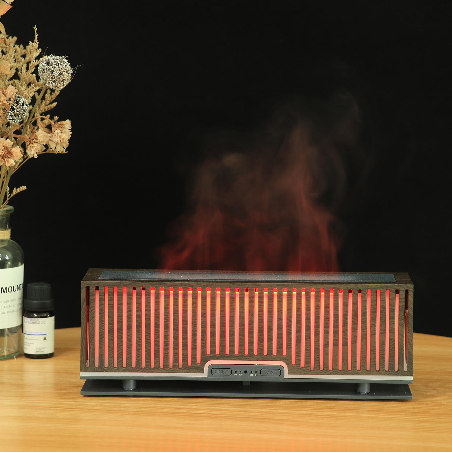 YX-1603 Dark Wood Grain Colored Lights