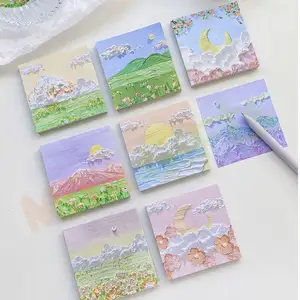 custom full color high quality printing landscape paper sticky note memo pad lovely