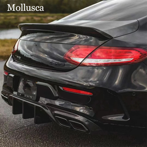สำหรับ C-Class W205 4 ประตู รุ่น AMG สไตล์คาร์บอนไฟเบอร์  ลิ้นกันชนหลัง  ดิฟฟิวเซอร์หลัง ปี 2015-2021 - Product Image 6