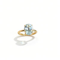 Bague en argent 925 plaqué or de luxe moderne avec topaze, design minimaliste ovale solitaire, idéale pour les fiançailles, les mariages, les anniversaires