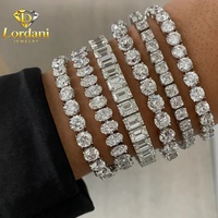 Bracelet tennis personnalisé exquis en diamant de laboratoire CVD/HPHT certifié IGI GIA, taille poire, émeraude, cœur, en or 10K, 14K, 18K, pour usage quotidien