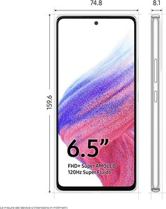 Venta al por Mayor de Teléfono Inteligente <span class=keywords><strong>Samsung</strong></span> <span class=keywords><strong>A53</strong></span> <span class=keywords><strong>5G</strong></span> de 128 GB, Doble SIM, Android, Pantalla AMOLED, Batería de Larga Duración, Versión Global - Product Image 3