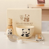 Ensemble de matcha artisanal personnalisable, esthétique minimaliste, outil de préparation pour cérémonie traditionnelle