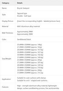 <span class=keywords><strong>Tige</strong></span> de <span class=keywords><strong>selle</strong></span> de vélo de montagne <span class=keywords><strong>Tige</strong></span> de <span class=keywords><strong>selle</strong></span> de vélo 25.4 <span class=keywords><strong>Tige</strong></span> de <span class=keywords><strong>selle</strong></span> 27.2 - Product Image 6