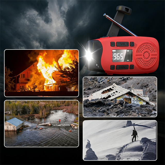 Outdoor Emergency Hand Crank Solar Power Bank Portable Dynamo Charger for Cell Phone Universal Hand Charger Generator Radios