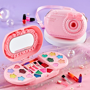 Kit <span class=keywords><strong>de</strong></span> maquillage princesse pour filles, ensemble cosmétique non toxique et lavable avec fard à paupières, rouge à lèvres, vernis à ongles, trousse <span class=keywords><strong>de</strong></span> toilette portable - Product Image 3