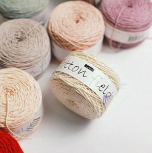 COTTON FIELD Hilo de Algodón Peinado 100% Puro, Bola de 80g, 150m, Hilo Suave para Tejer a Mano, Ganchillo, Manualidades DIY - Product Image 1