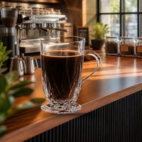 Venta directa de fábrica Vasos de gran capacidad Mango resistente al calor Taza de vidrio alto Vino Leche Jugo Cerveza-Más compras Más descuentos
