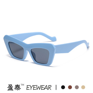 Yingtai Eyewear Triangular Cat Eye <b>Sunglasses</b> UV400 PC Frame Unisex Sunshades - Product Image 4
