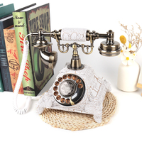 Téléphone Rétro Rotatif Cheeta CT-8305 Style Ancien avec Enregistrement de Messages Audio pour Livre d'Or de Mariage