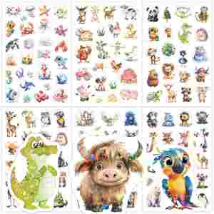 Colorful Shiny Waterproof and Eco-friendly Offset Printing Die-cut <b>Stickers</b> 6-<b>sticker</b> Set Suitable for Decorating Cups - Product Image 3