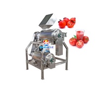 Dubbele fase fruitpulper, ontpitter en schilmachine, automatische mango-, appel- en tomatenpulper en -schiller, roestvrijstalen apparatuur