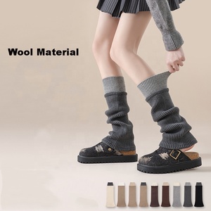 Warm Knitted Wool Winter Leg Warmers for Women School Style Woolen Stackable <strong>Socks</strong> Matching with Boots, Sneakers - Product Image 1