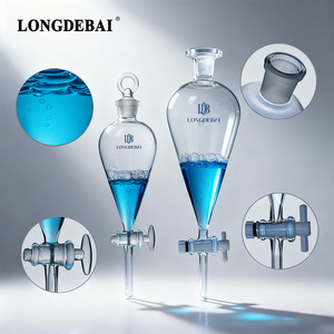 Offre Spéciale : Kit de Cloche de Séparation en Verre Borosilicate de Haute Qualité pour Laboratoire, Forme Poire - Product Image 1