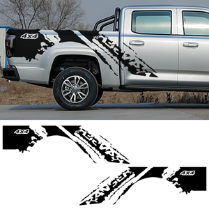 2 Calcomanías de Vinilo Impermeables <span class=keywords><strong>para</strong></span> Automóviles, Diseño Desgastado, <span class=keywords><strong>para</strong></span> Toyota Tundra 4x4, Camioneta Todoterreno, Adhesivo Lateral - Product Image 1