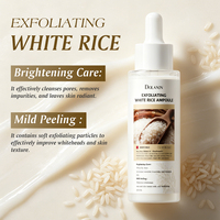 Ampoule exfoliante au riz blanc 60 ml en gros pour le contrôle du sébum et l'éclaircissement avec sérum visage au niacinamide et ferment de riz