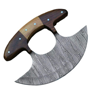 Cortador de Pizza Profesional LEGACY BLADES, Accesorio de Cocina, Acero de Damasco Afilado como una Navaja, Mango de Madera, Antideslizante y Sostenible - Product Image 1