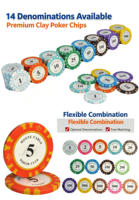 Jiacrysta – Lot de jetons de poker personnalisés en composite d'argile, vierges, en argile lourde, avec logo personnalisé pour les tournois de casino et les jeux de cartes à domicile