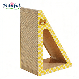 수직 삼각형 사이잘 고양이 스크래칭 패드 보드 놀이 수면 발톱 갈이 3-in-1 내마모성 부스러기 방지 애완 고양이 나무 장난감 - Product Image 4