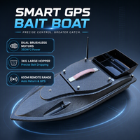 Yuerlang Dongfeng 01 Brushless 12V Perahu Nelayan Kecepatan Tinggi dengan GPS, Pengaturan Kembali Otomatis, Material ABS, Kapasitas Beban 2.5-3kg