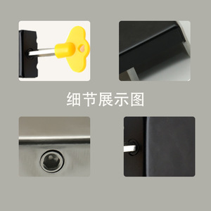 Stainless Steel Door <b>Window</b> Limiter Crescent <b>Lock</b> <b>For</b> Sliding <b>Windows</b> Child <b>Safety</b> Black Brushed Finish Easy Install - Product Image 4