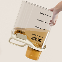 WANUO Contenant hermétique pour aliments secs 2,3 L/2,8 L, pot de stockage hermétique pour céréales, conteneur portable pour céréales