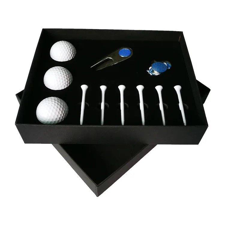 Özelleştirilmiş Golf hediyesi takım elbise Golf çatal ve Golf topu ve tee