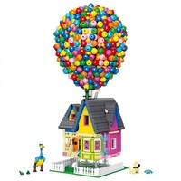 Ensemble de blocs de construction en forme de montgolfière colorée, jouet de construction en ABS, modèle DIY, 1700 pièces, kit d'assemblage, cadeau d'anniversaire, décoration