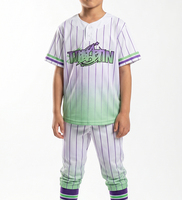 Maillots de baseball personnalisés à col rond, design d'usine, polyester respirant, rayures unisexes, maillots de baseball pour hommes