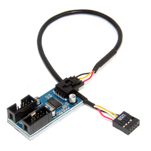 Câble d'extension USB 9 broches pour carte mère d'ordinateur, adaptateur de connecteur HUB USB 2.0 à 9 broches pour carte de circuit imprimé 1/4/1/2 - Product Image 3