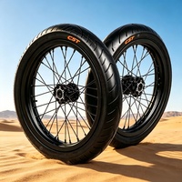 Kit de roues Supermoto Motard KYZ Sur-Ron Light Bee X 17 pouces, jantes chromées argentées 70/90-17 90/80-17, amélioration des performances pour vélo électrique