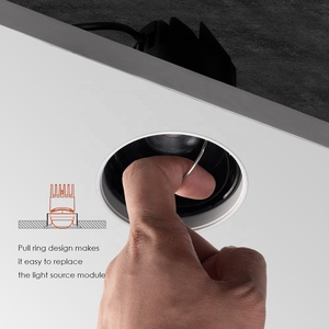 Hot-bán chống chói Downlight vòng vuông TRIM và trimless recessed ánh sáng LED COB có thể điều chỉnh xuống ánh sáng - Product Image 3