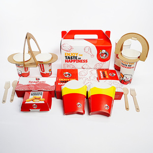 Emballage personnalisé en gros pour poulet frit, frites, ailes de poulet, restauration <span class=keywords><strong>rapide</strong></span>, boîte à <span class=keywords><strong>hamburger</strong></span> et frites - Product Image 1