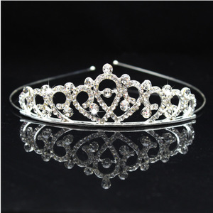 Tiara bonita <span class=keywords><strong>de</strong></span> moda para niña, accesorios para el cabello, tiaras y <span class=keywords><strong>coronas</strong></span> <span class=keywords><strong>de</strong></span> cristal <span class=keywords><strong>de</strong></span> princesa para actuaciones <span class=keywords><strong>de</strong></span> baile y fiesta - Product Image 1