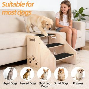 Escalera de madera transfronteriza para perros, escalera auxiliar de interior para gatos y perros, escalones para mascotas, escalera de madera para perros - Product Image 2