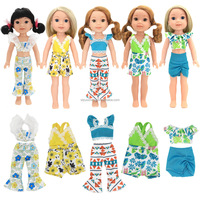 EN STOCK 14 pouces mode américaine fille poupée robe accessoires faits à la main poupée vêtements ensemble