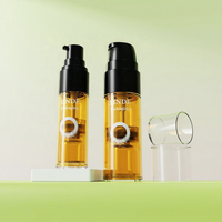 Flacon de luxe 10ml 20ml à double compartiment avec bouton-poussoir pour poudre lyophilisée, sérum, lotion, emballage de mélange instantané sans air