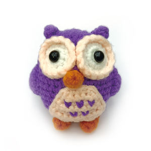 Set tas bahan rajut, bola benang tenun tangan DIY, ornamen boneka burung hantu - Product Image 2