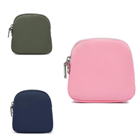 Pochette cosmétique mini en cuir PU en forme de dôme avec logo personnalisé pour rouges à lèvres